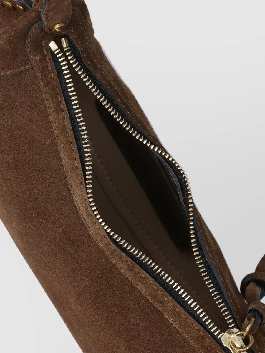 Isabel Marant Suede Shoulder Bag Studded Detailing Strap