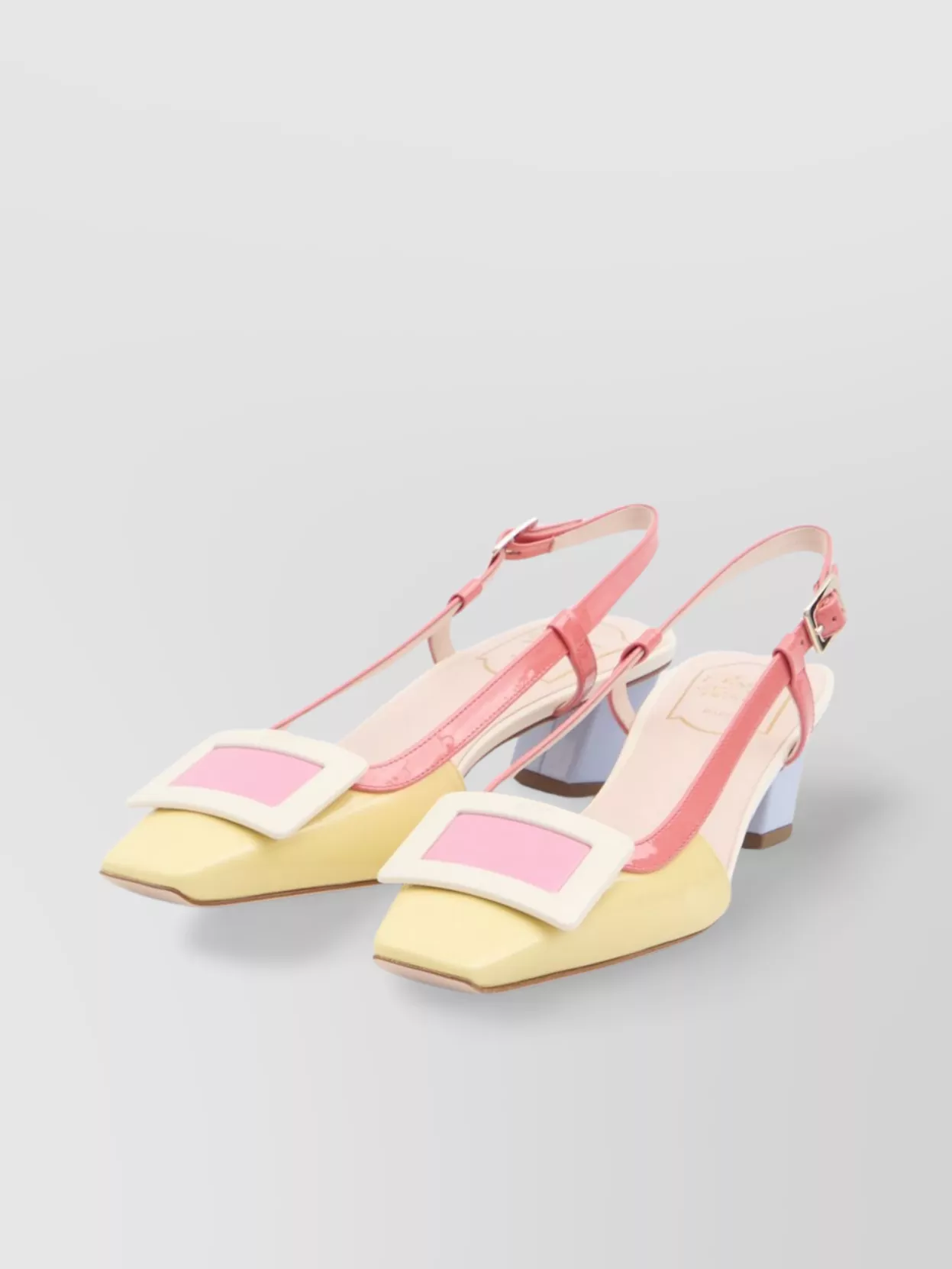 Roger Vivier Vivier Slingback Pumps Square Toe Leather Sole