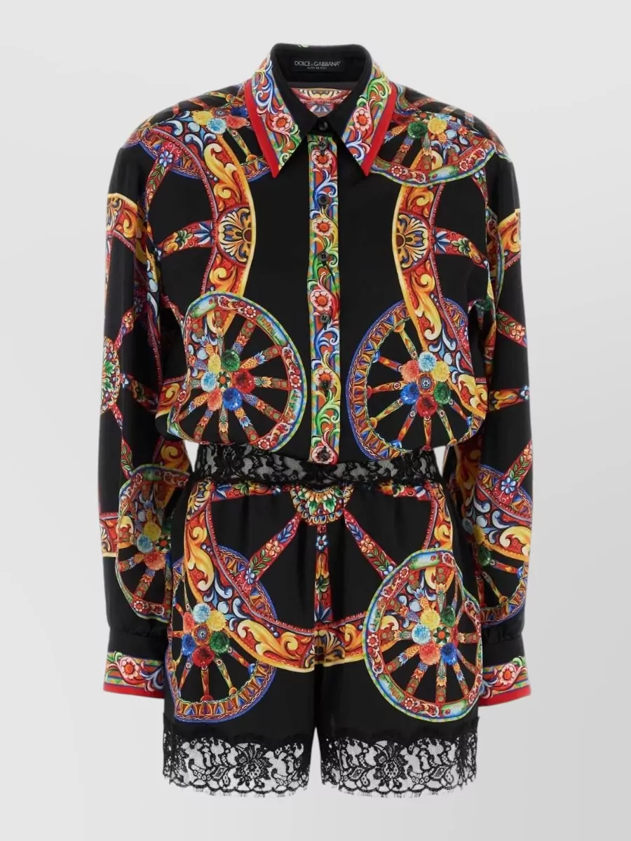 Dolce&Gabbana silk satin printed jumpsuit