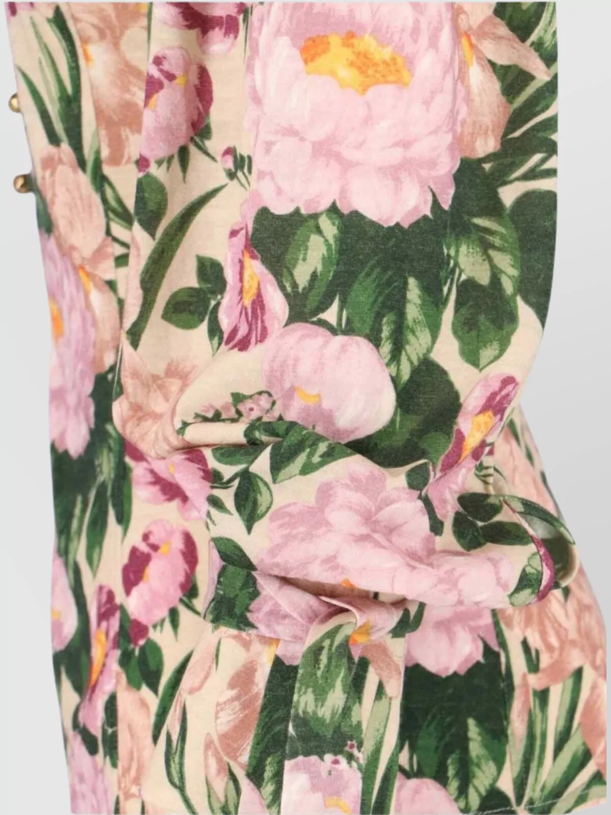 Chloé Floral Button High Neck Long Sleeve Top