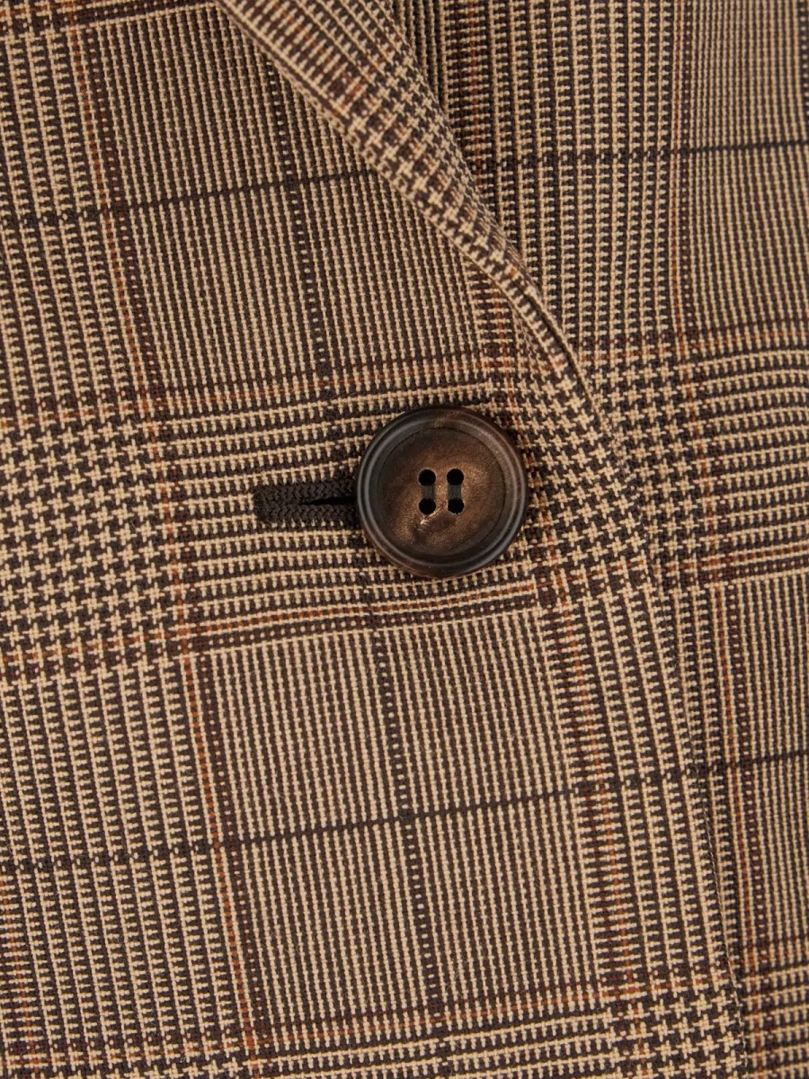 Chloé Wool Checked Double-Breasted Blazer