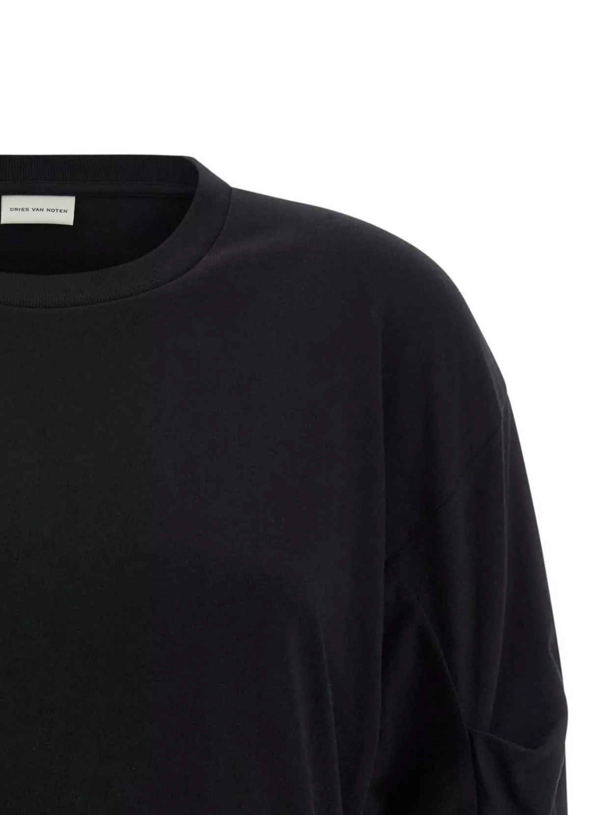 Dries Van Noten Relaxed Fit Long Sleeve Crew Neck Top