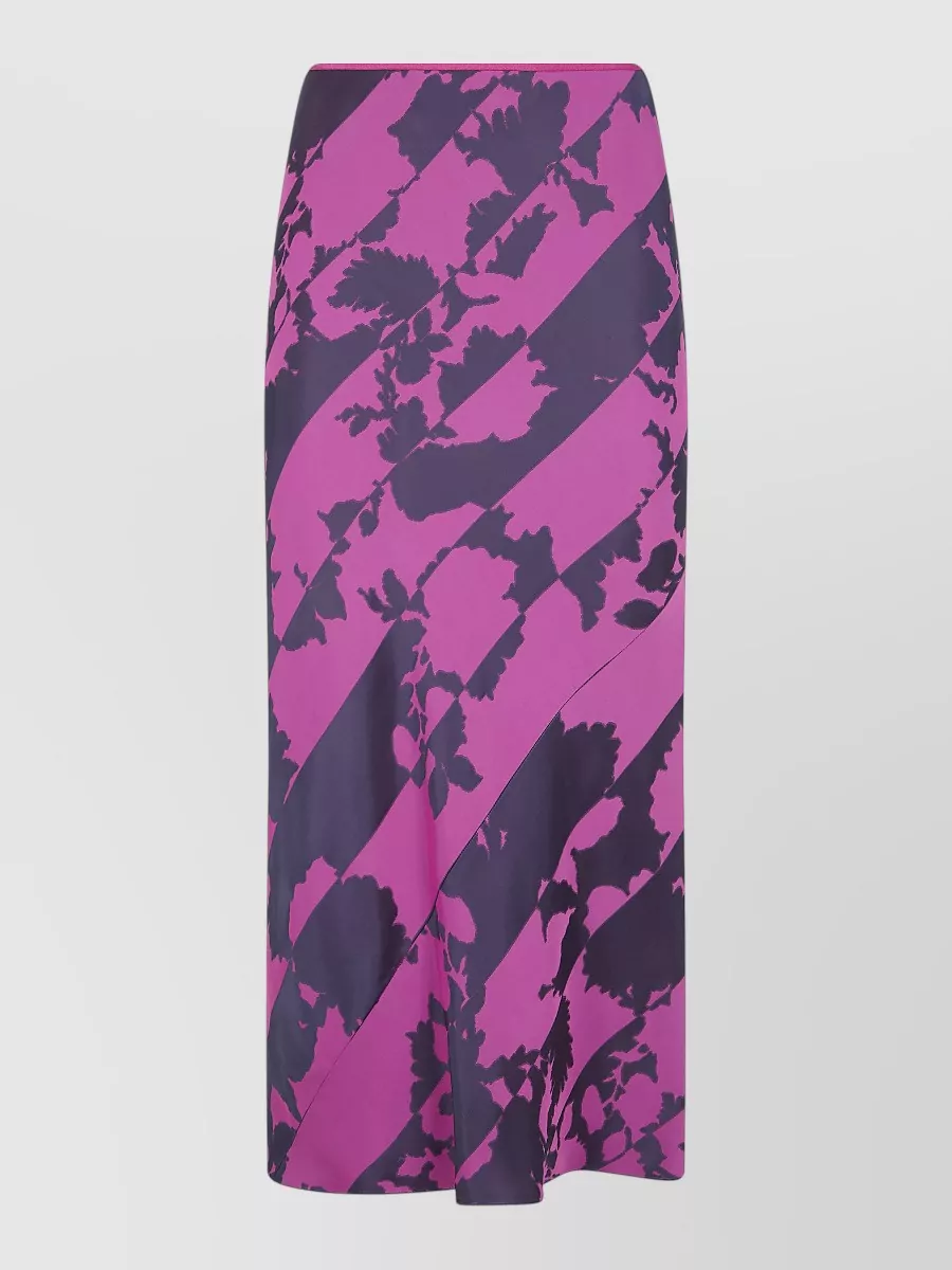 Dries Van Noten sati canvas midi pencil skirt