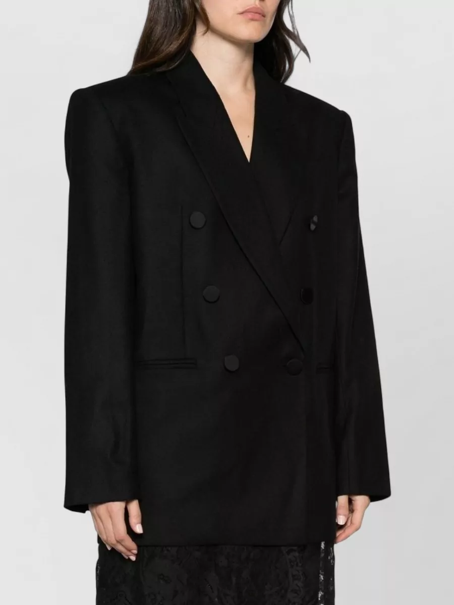Zimmermann Wool Lace-Trim Double-Breasted Blazer