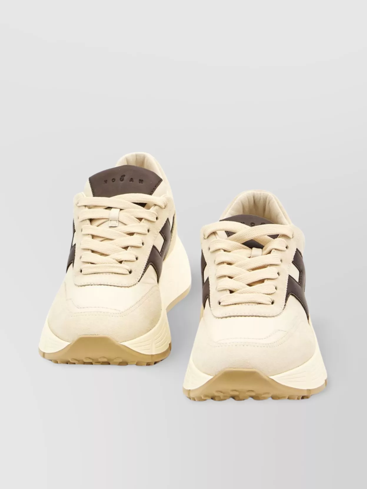 Hogan High Fidelity Leather Sneakers Suede Inserts