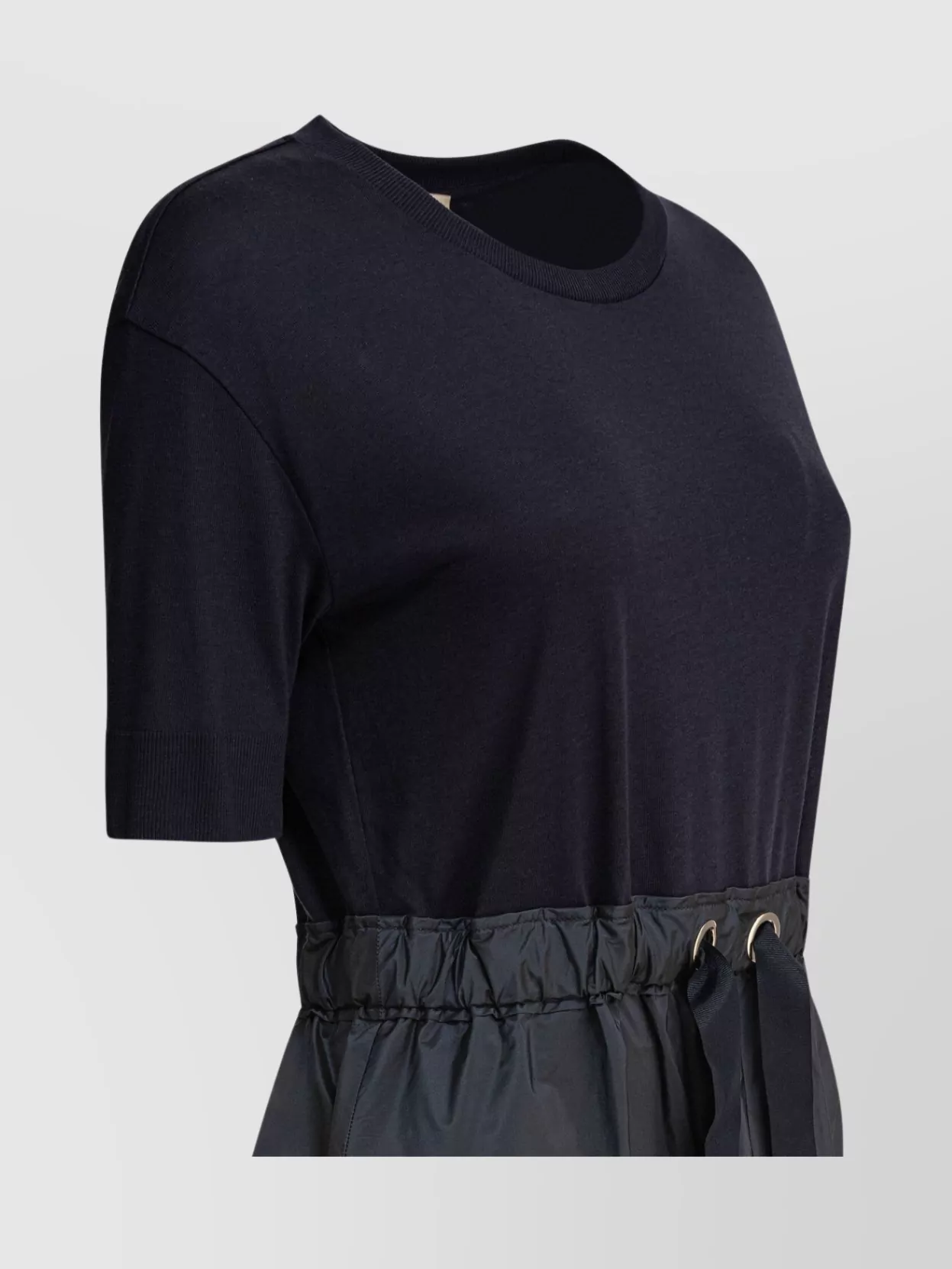 Herno Waistband Crew Neck Midi Drawstring Sleeves