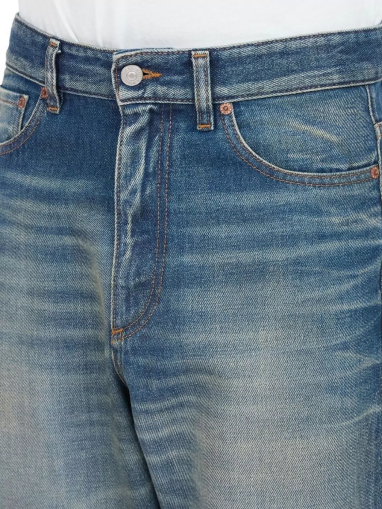 Mm6 Maison Margiela Cotton Denim Jeans With Belt Loops