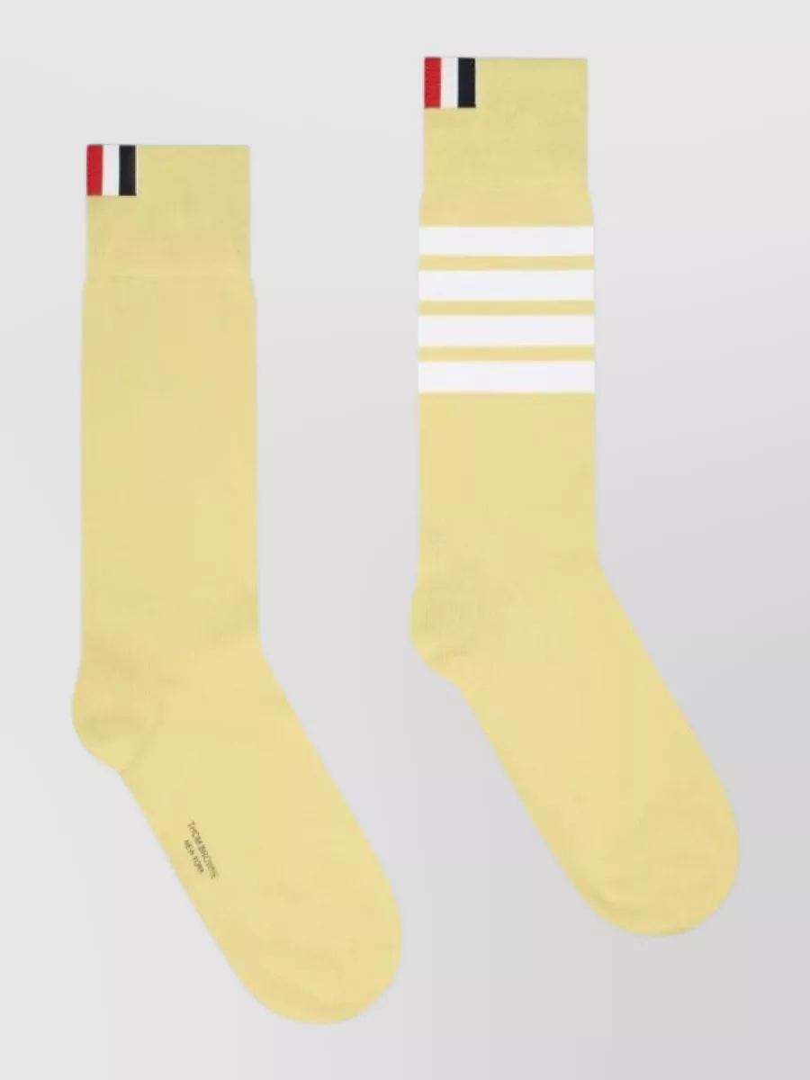 Thom Browne lightweight cotton mid calf socks