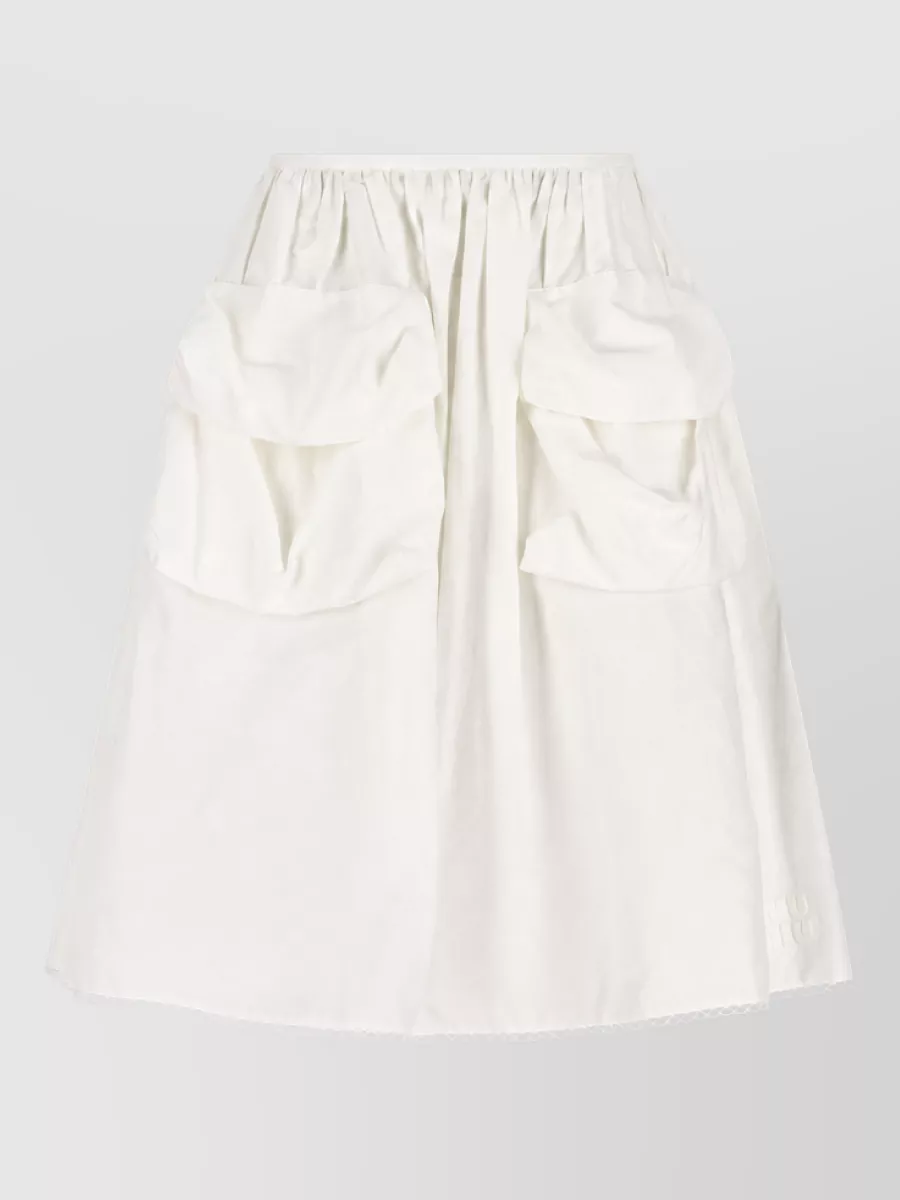 Miu Miu Linen blend midi skirt