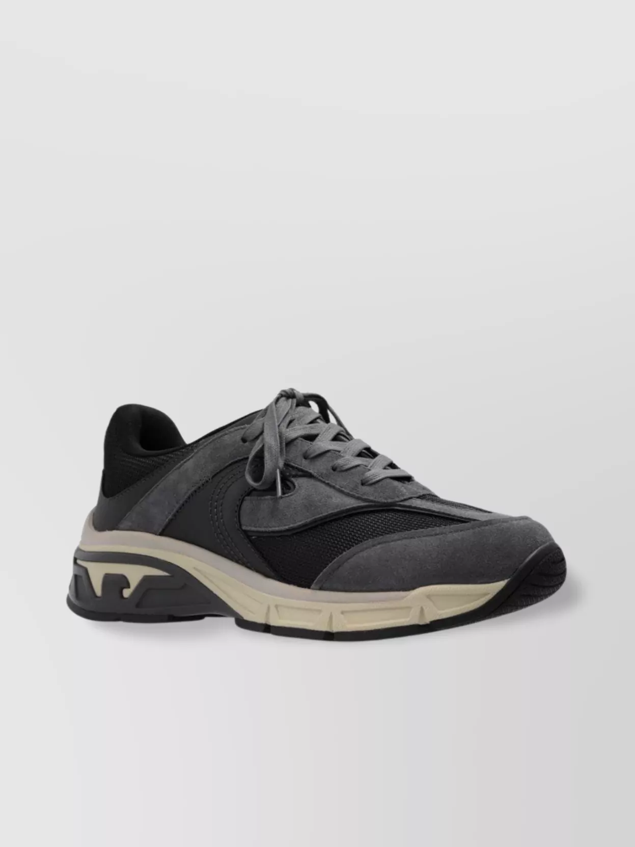 Emporio Armani Almond Toe Logo Sneakers With Padded Ankle