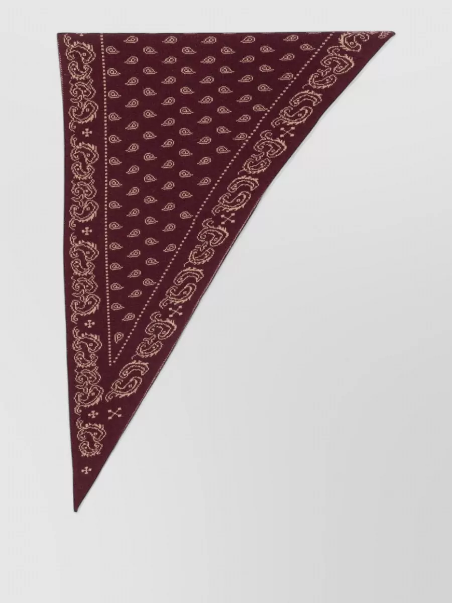 Guest In Residence cashmere paisley fine-knit triangle scarf