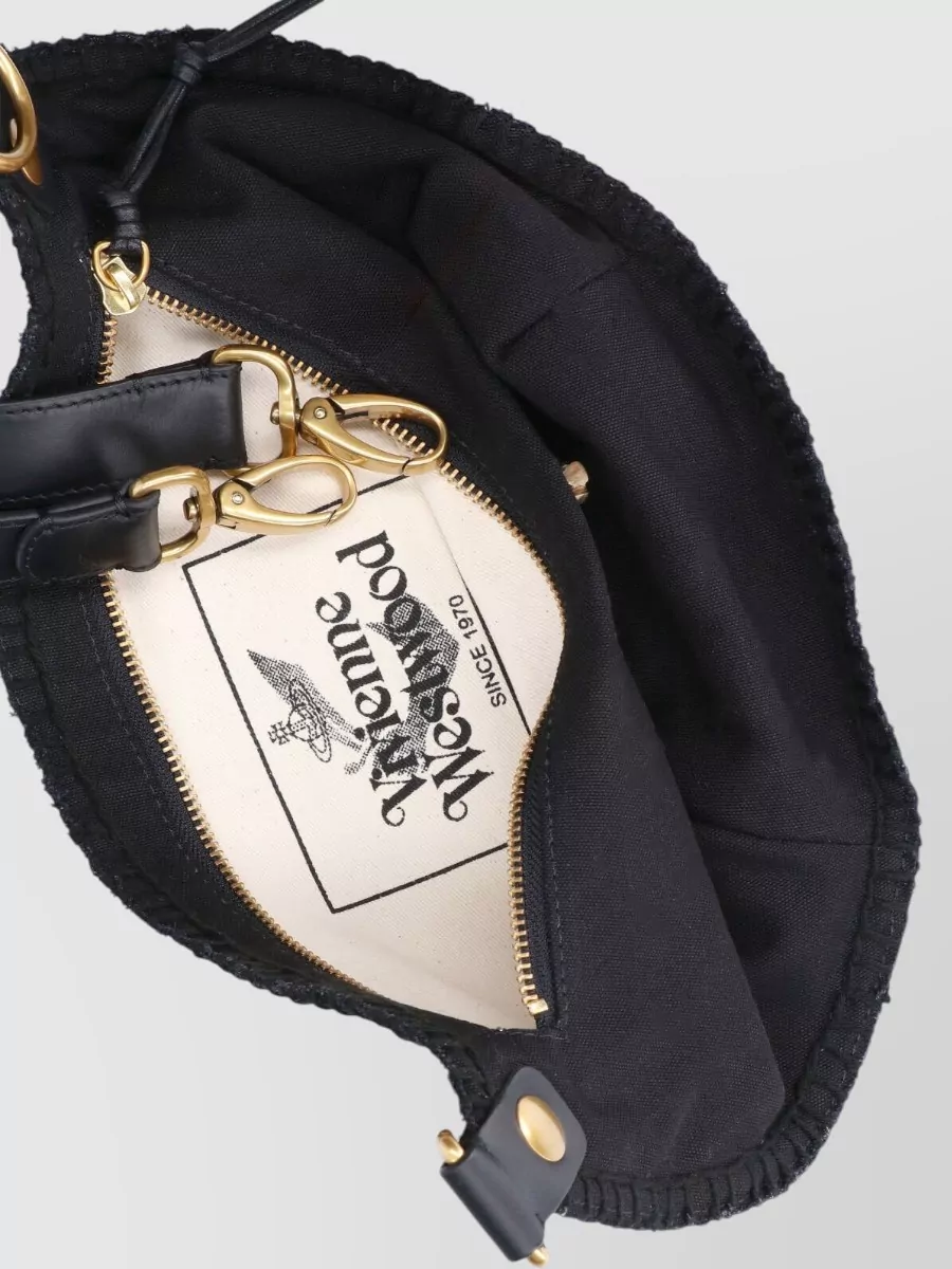 Vivienne Westwood Shoulder Bag Gold Tone Hardware Adjustable Strap