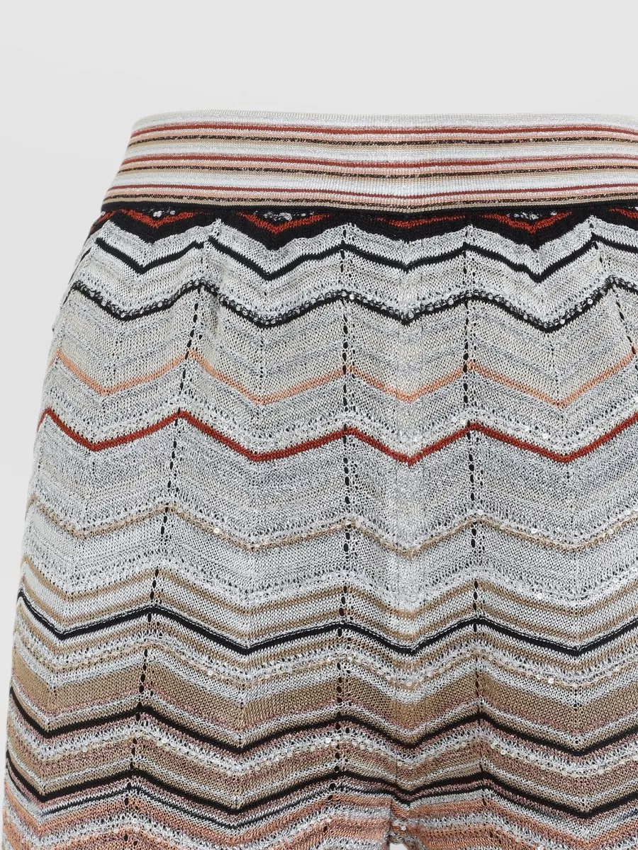 Missoni Chevron Pattern Wide Leg Tailored Trousers