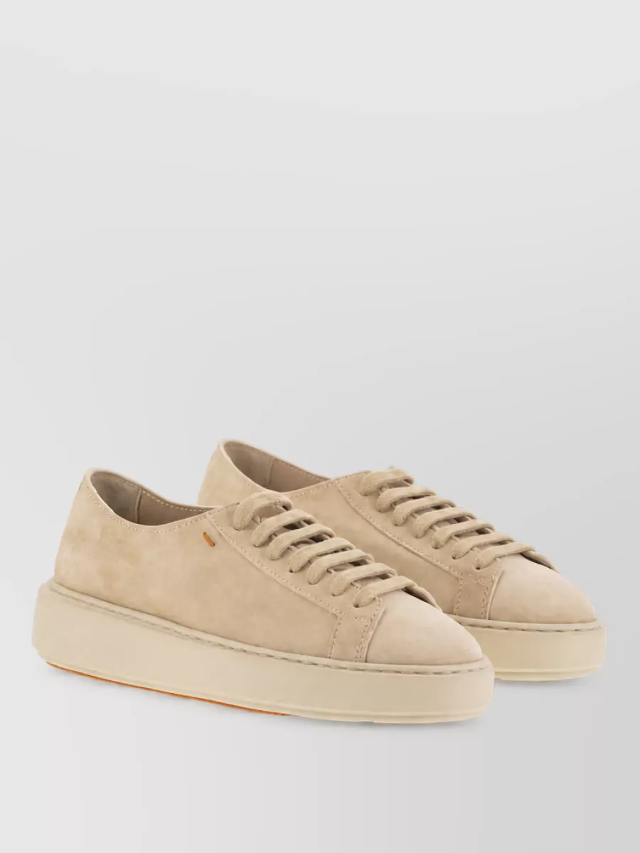 Santoni Suede Leather Sneakers