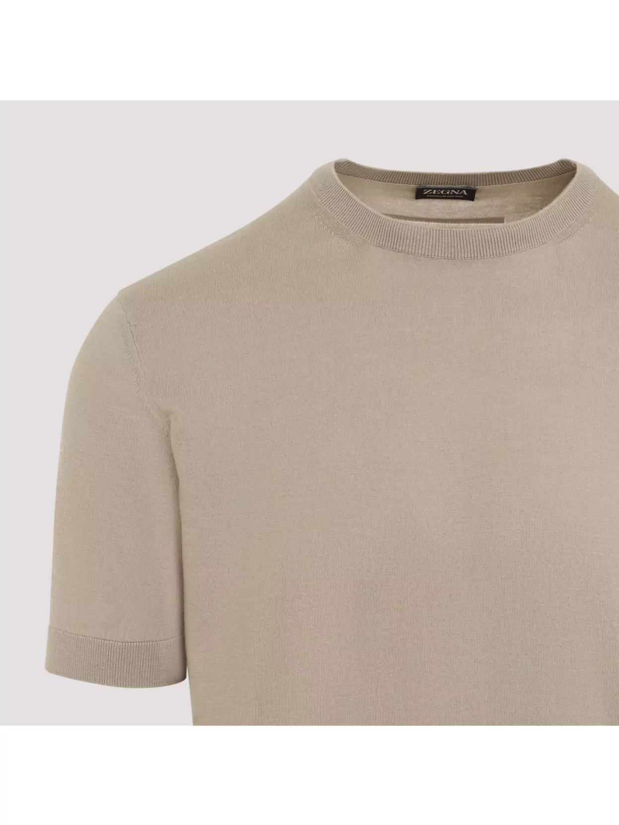 Zegna Crew Neck Cotton T-Shirt