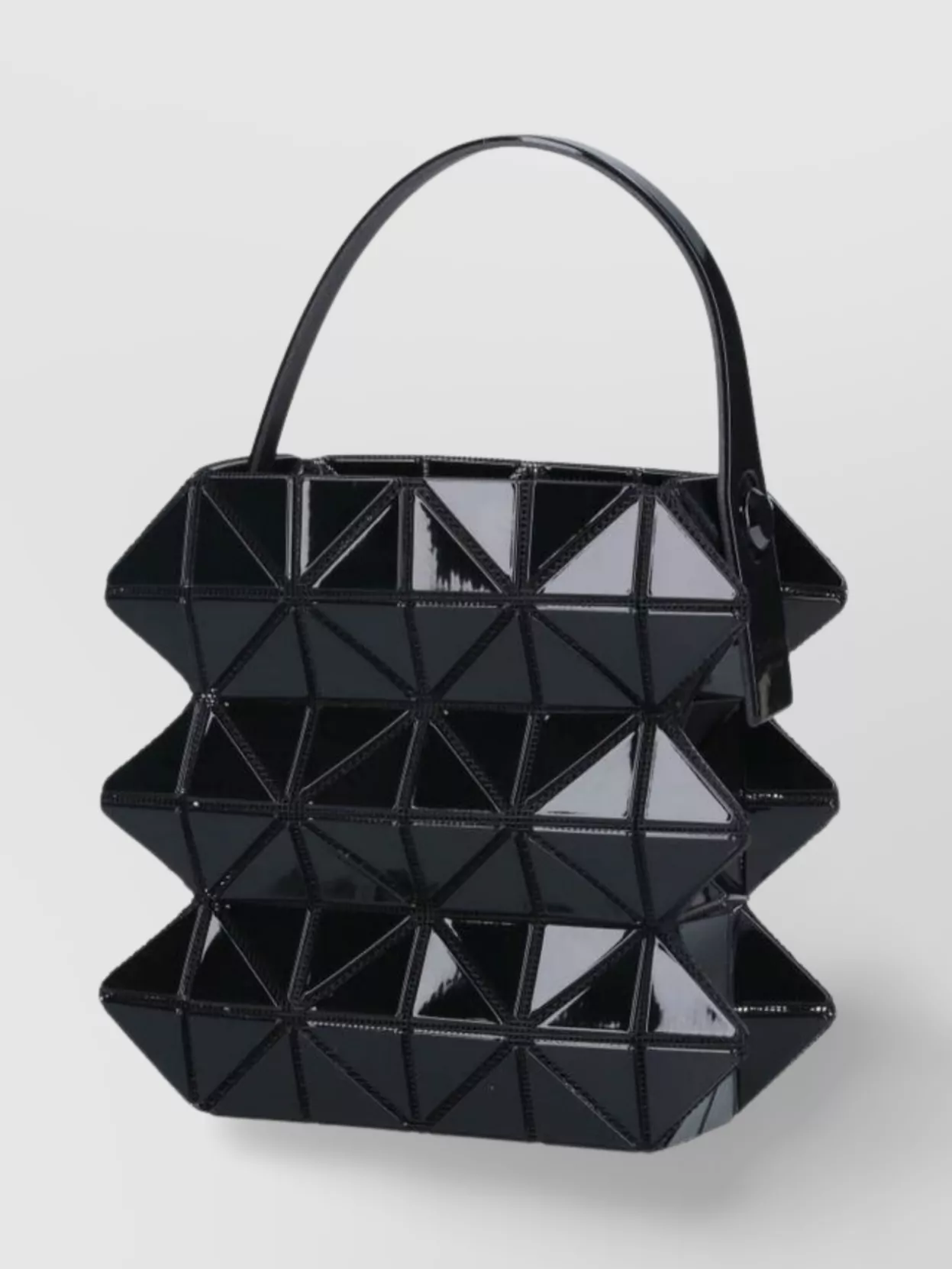Bao Bao Issey Miyake Geometric Glossy Top Handle Tote Bag