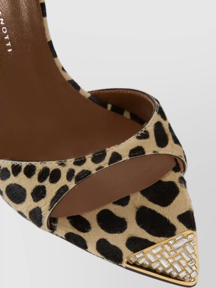 Giuseppe Zanotti Leopard-Print Rhinestone Mules
