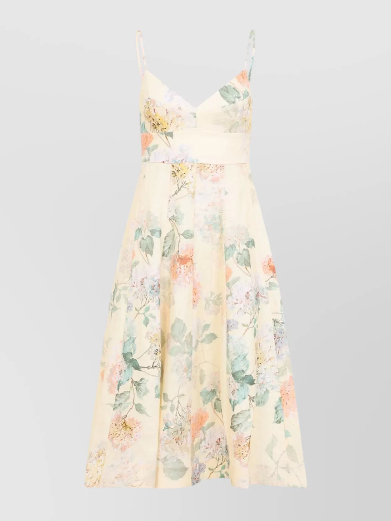 Zimmermann Flared Midi-Length V-Neck Dress