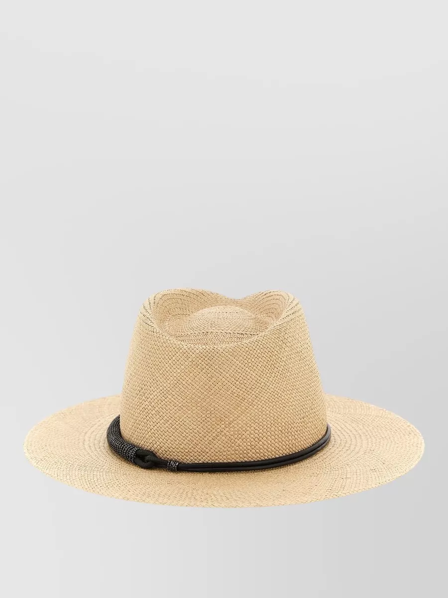 Brunello Cucinelli Straw Fedora Hat