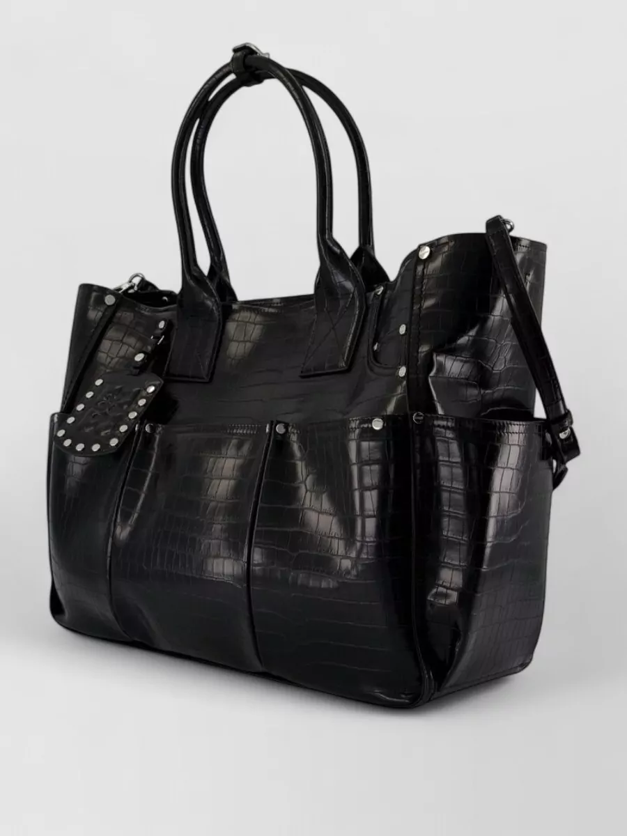Ganni Cabas Leather Tote Bag
