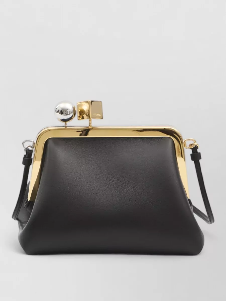 Jacquemus Le Berlingot Small Leather Clutch Bag In Black