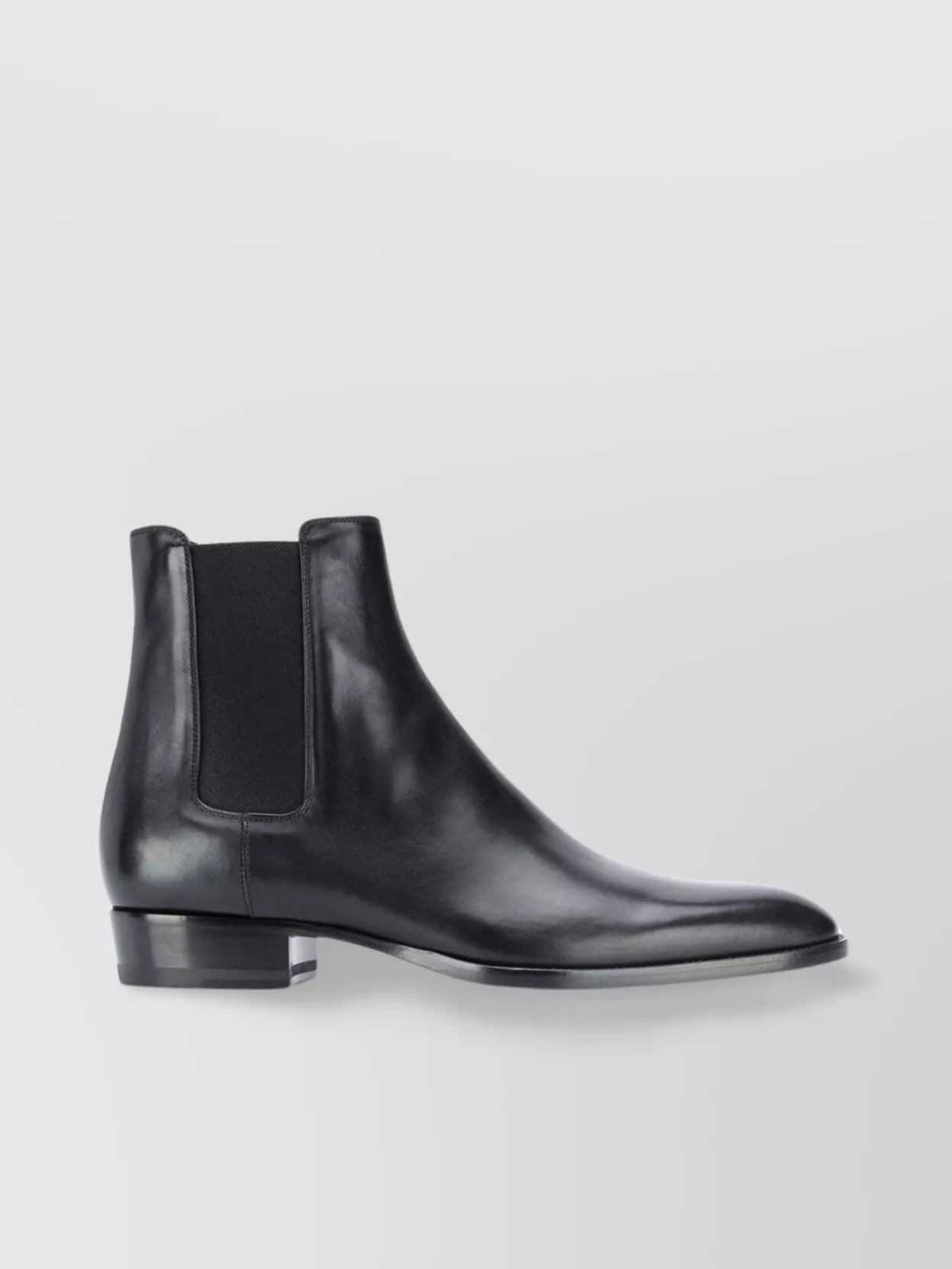 Shop Saint Laurent Chelsea Boots With 3cm Heel And Elasticized Panels