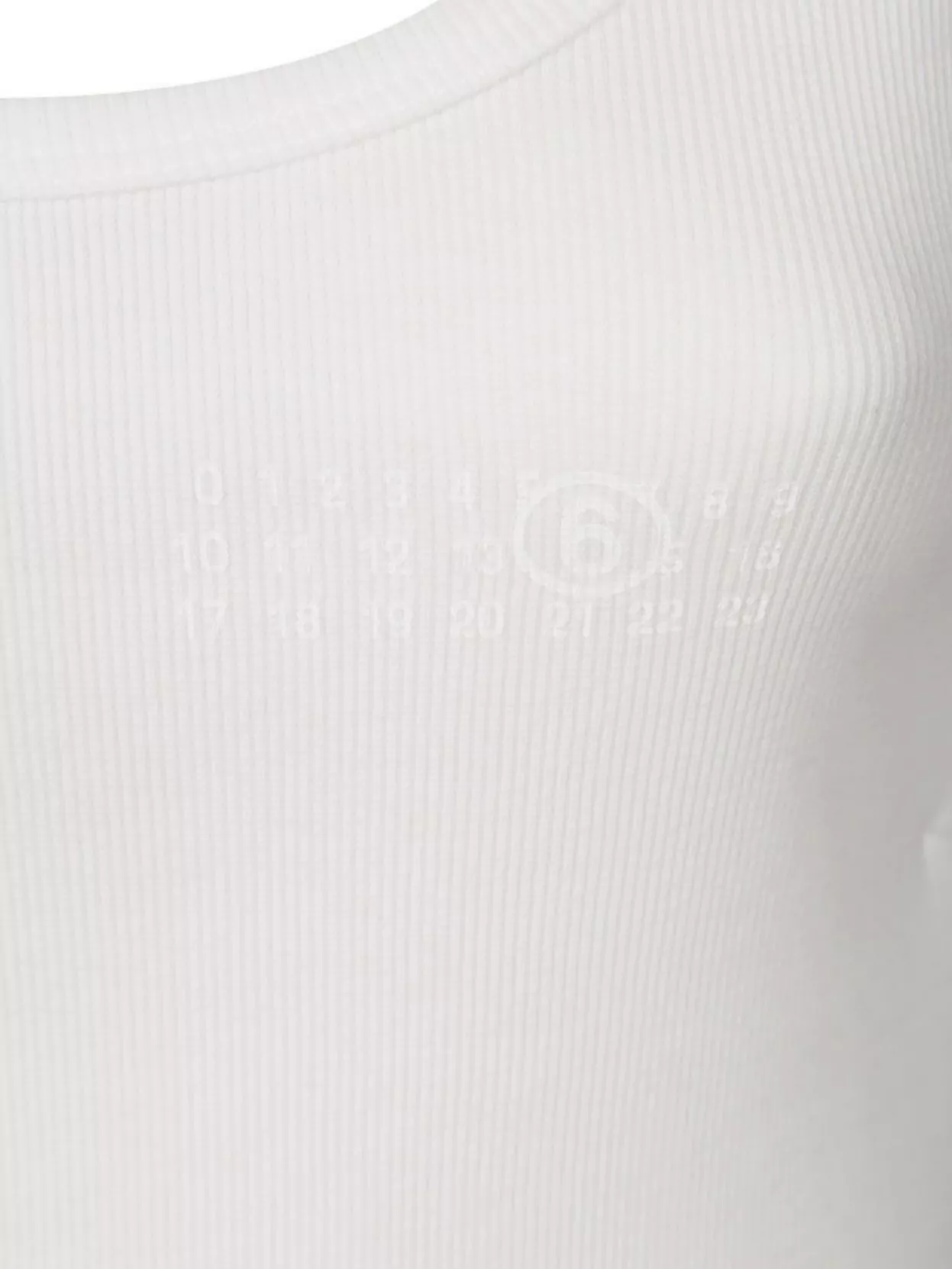 Mm6 Maison Margiela Scoop Neckline Sleeveless Ribbed Texture Top