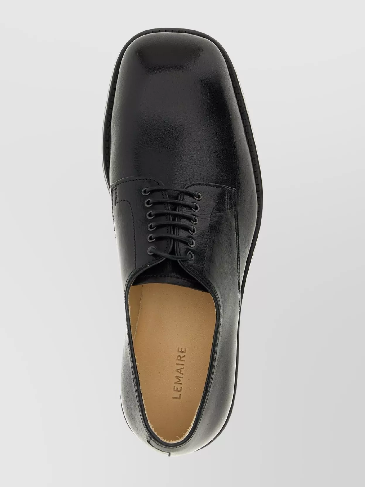 Lemaire Round Toe Leather Lace-Up Shoes