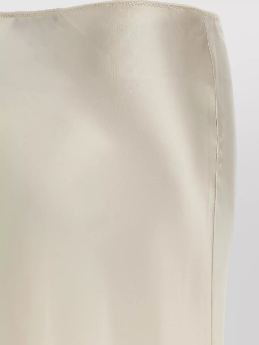 Fabiana Filippi High Waist Satin Maxi Asymmetric Skirt