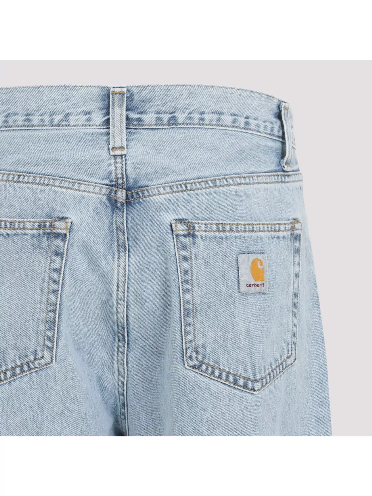 Carhartt Wide Leg Cotton Blend Denim Trousers