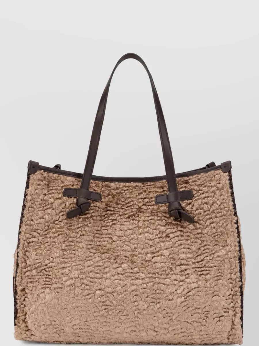 Gianni Chiarini faux astrakhan tote bag