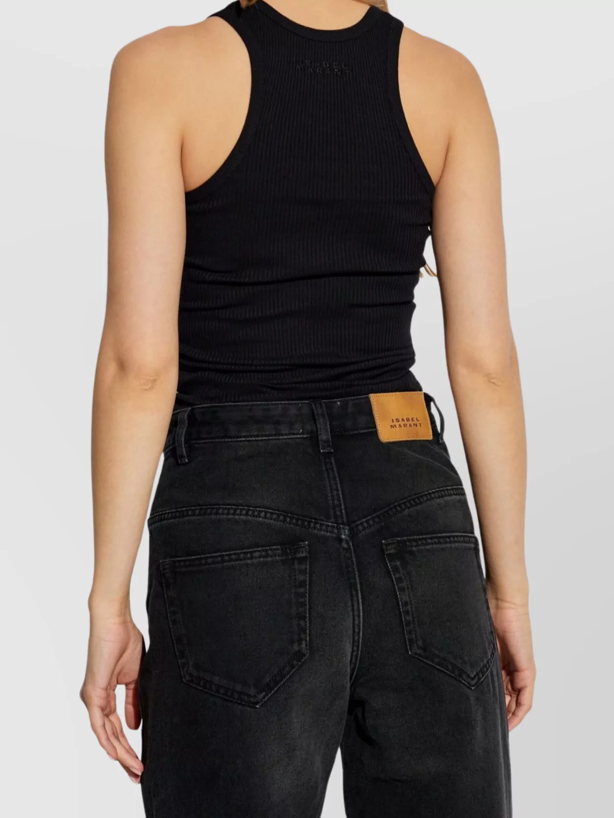 Isabel Marant Logo-embroidered Rib Knit Tank Top