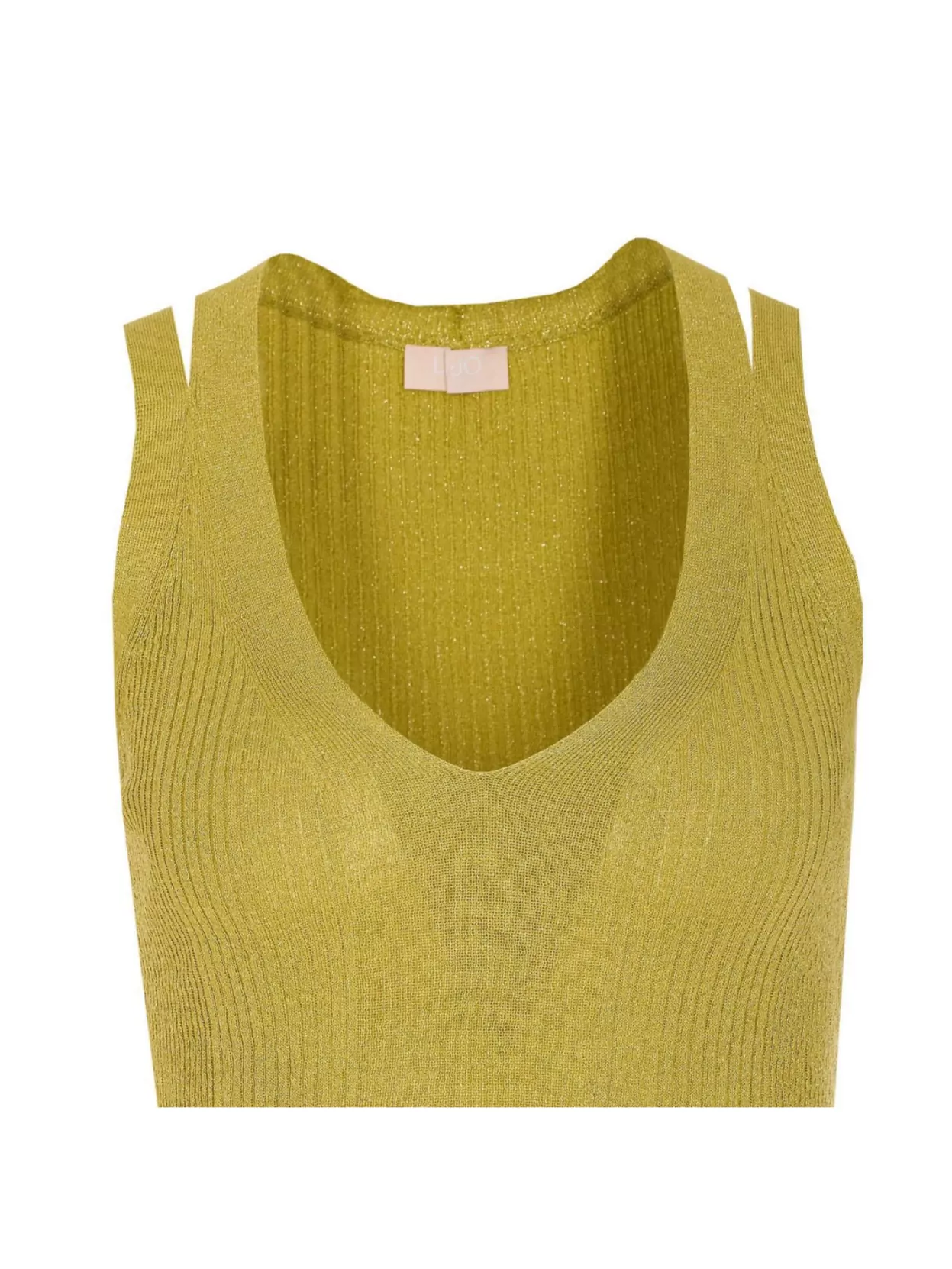 Shop Liu •jo Sleeveless V-neck Knitwear Lurex Effect