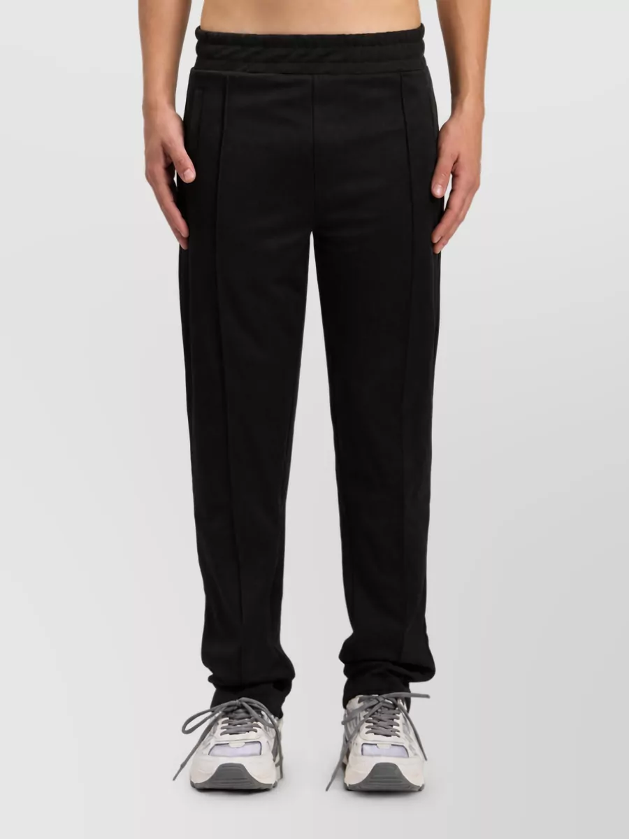 Palm Angels Curved Logo-Print Straight-Leg Trousers