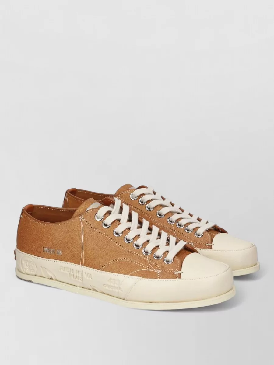 Premiata leather low-top sneakers