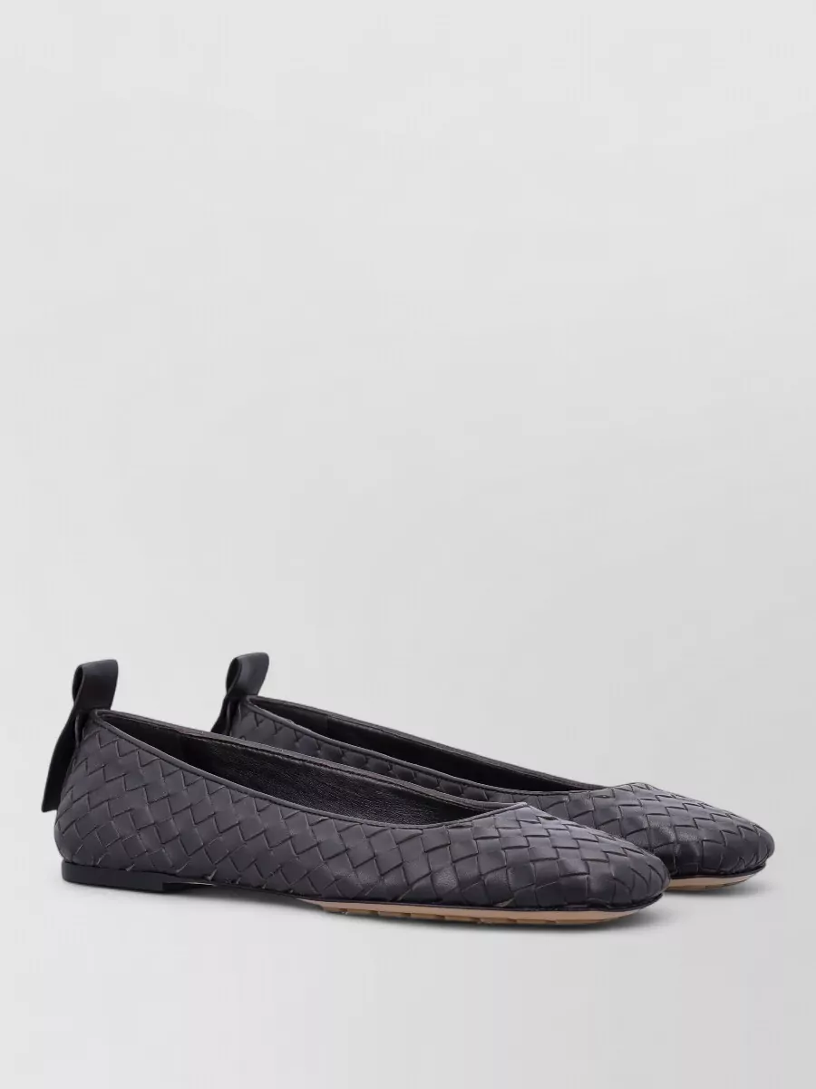 Bottega Veneta leather intrecciato ballerina flats