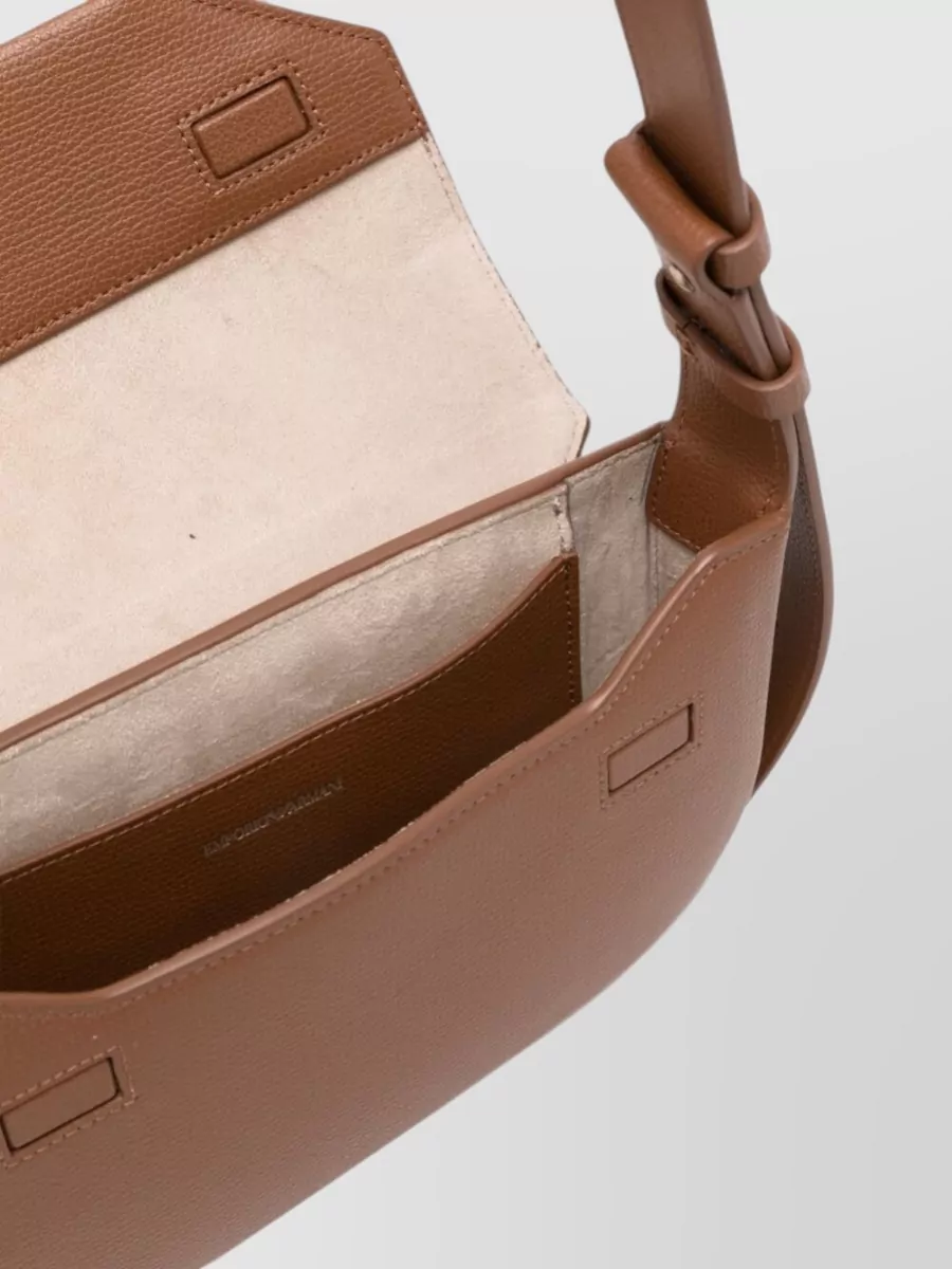 Emporio Armani Leather Logo-Print Cross-Body Bag