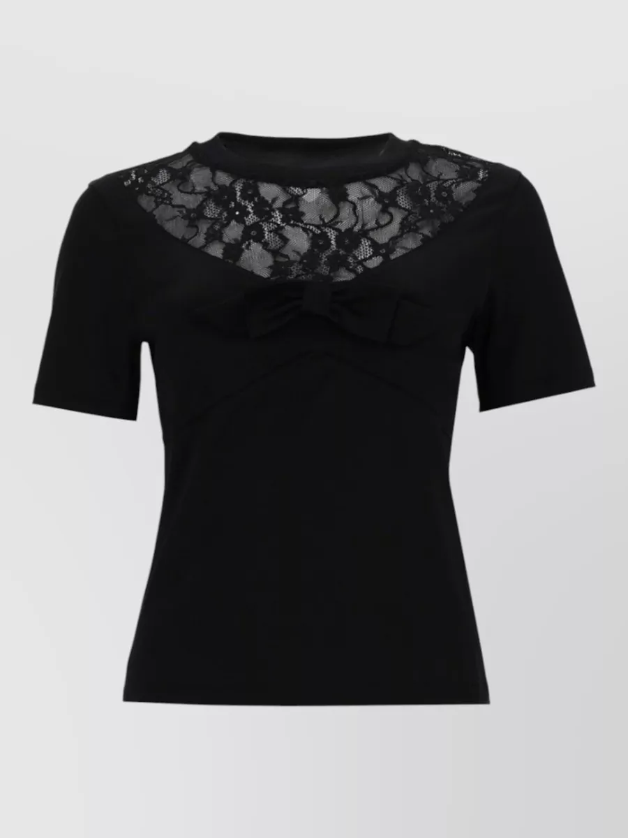 Nina Ricci cotton lace panel t-shirt