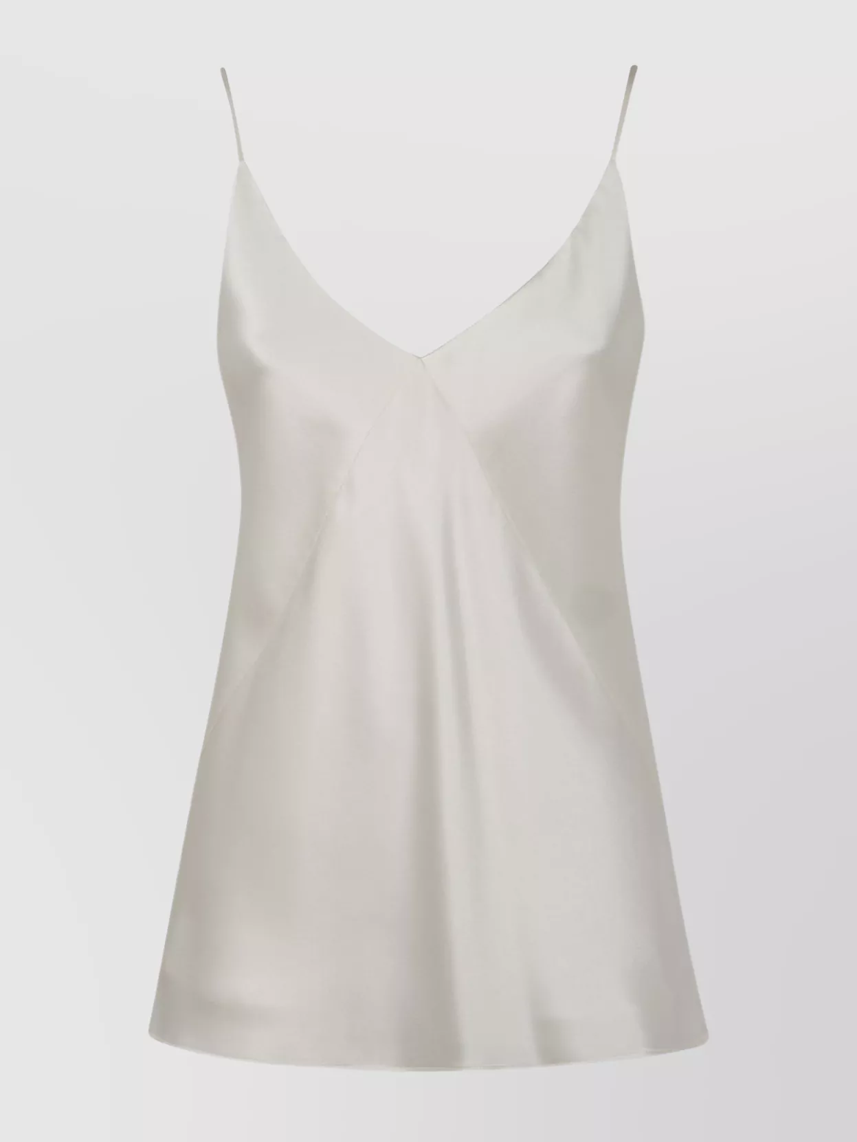 Max Mara Draped Silk Sleeveless V-neck Top In Neutral