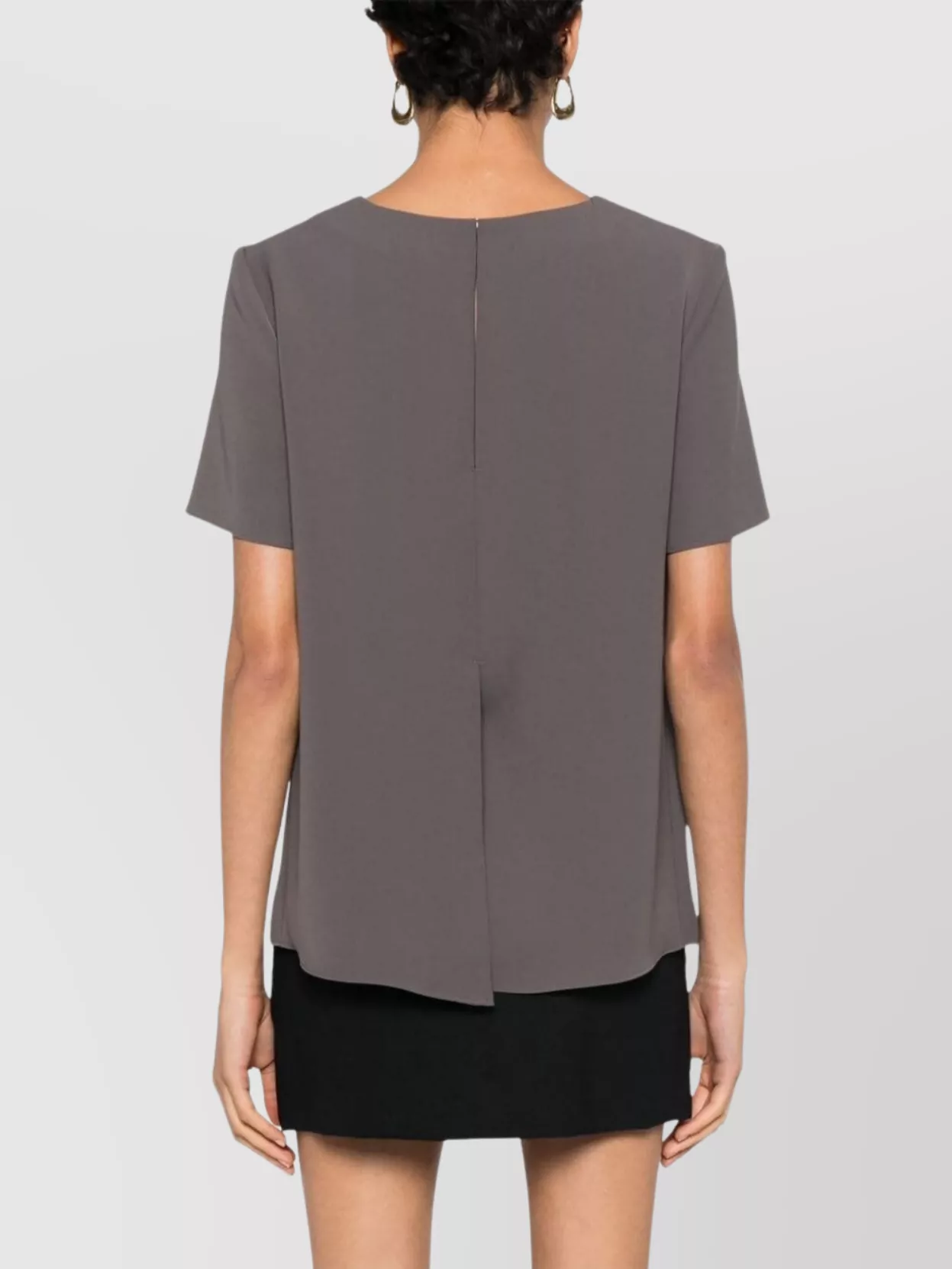 P.a.r.o.s.h Casual Crepe Texture Top With Keyhole Detail