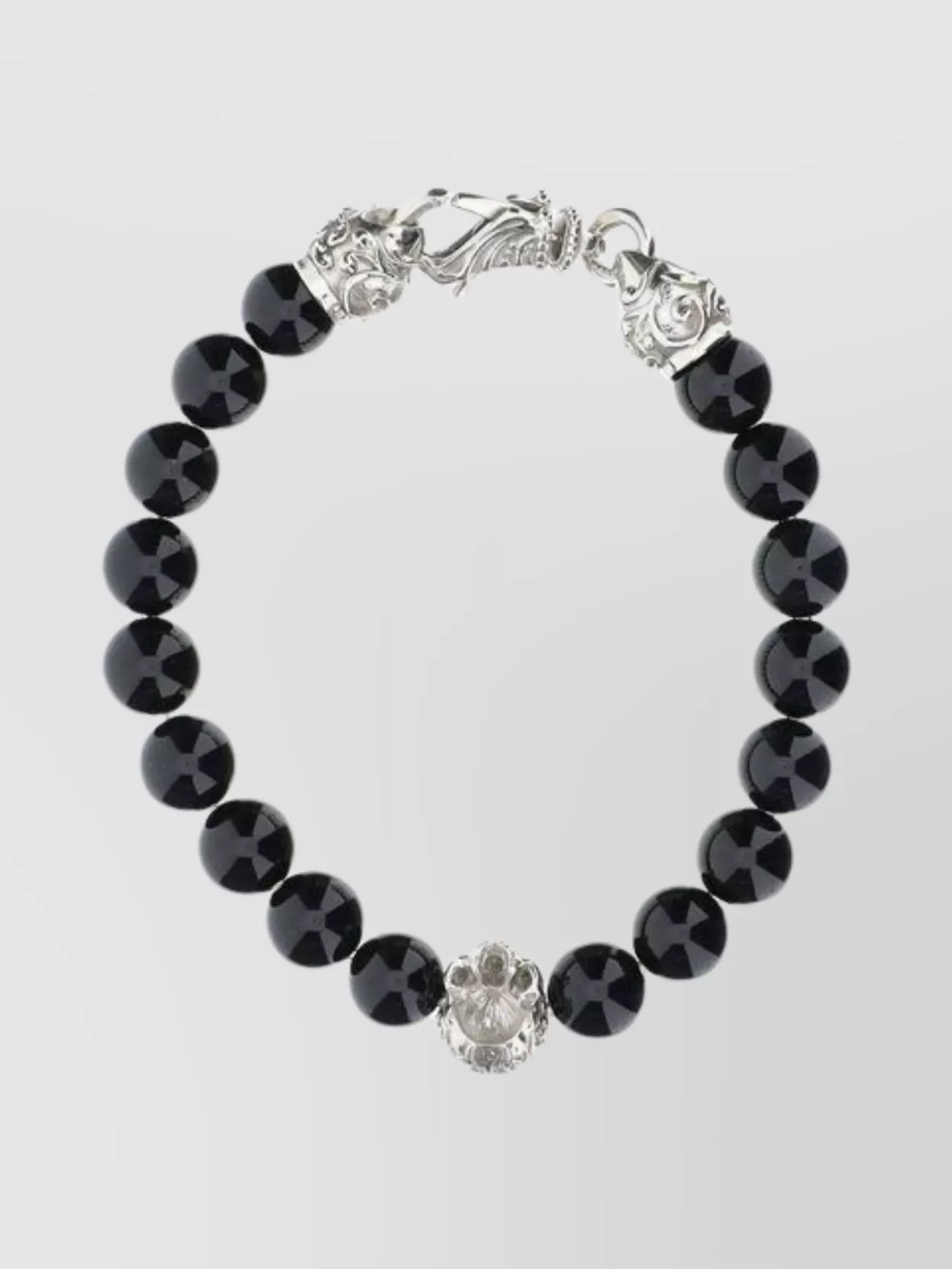 Shop Emanuele Bicocchi Beads Bracelet Arabesque Skull