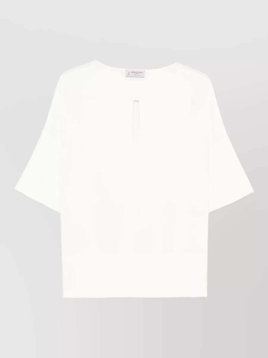 Alberto Biani drop shoulder three quarter sleeve blouse