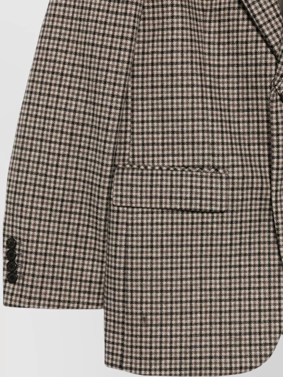 Dunst Wool Houndstooth Single-Breasted Blazer