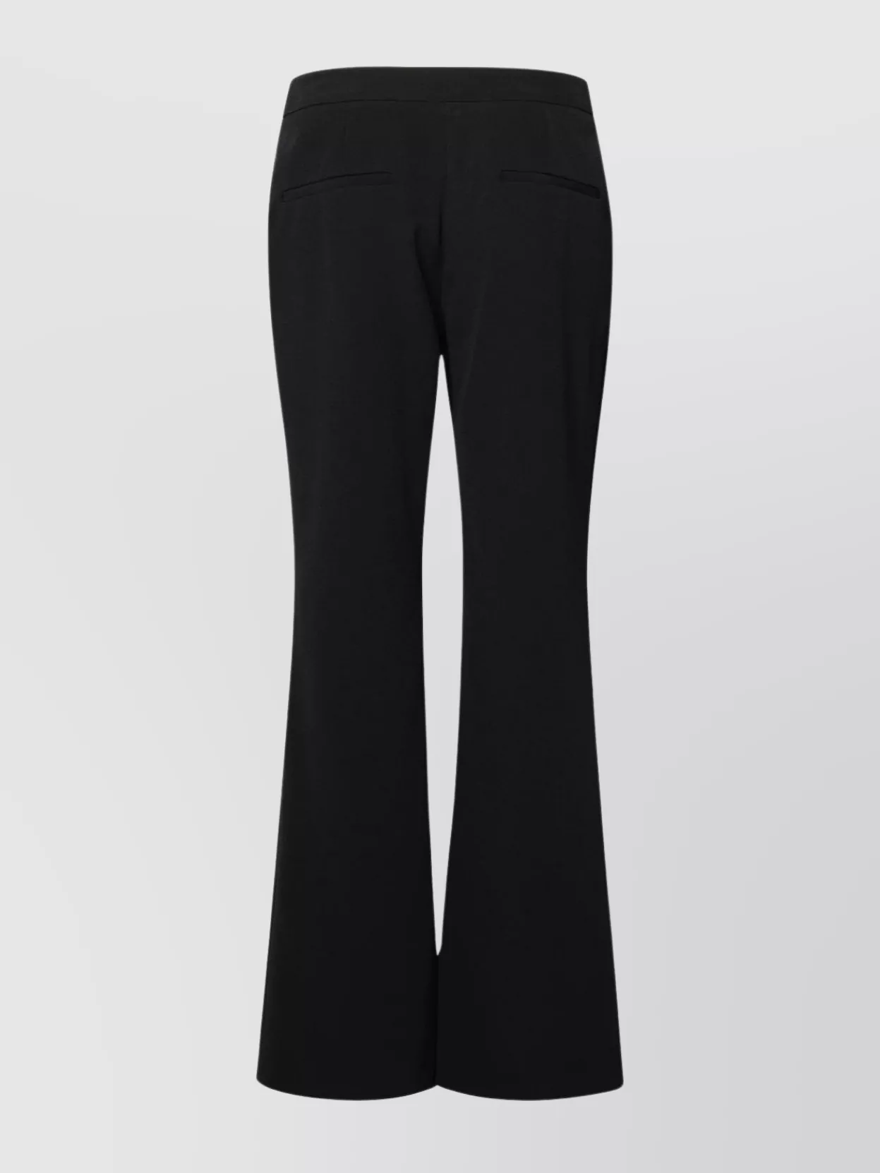 Shop Balmain Flared Trousers With Back Welt Pockets