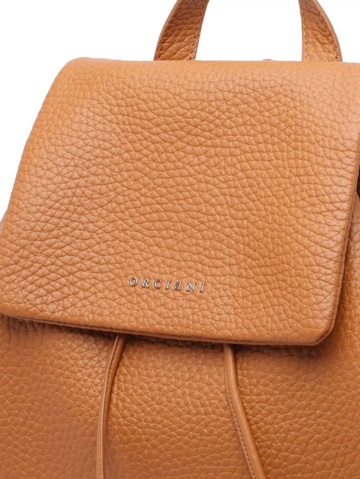 Orciani Handle Straps Pebbled Soft Backpack