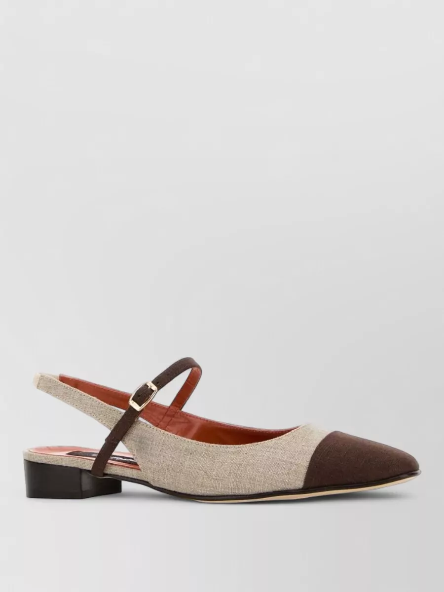 Carel Paris Two-Tone Canvas Ballerinas