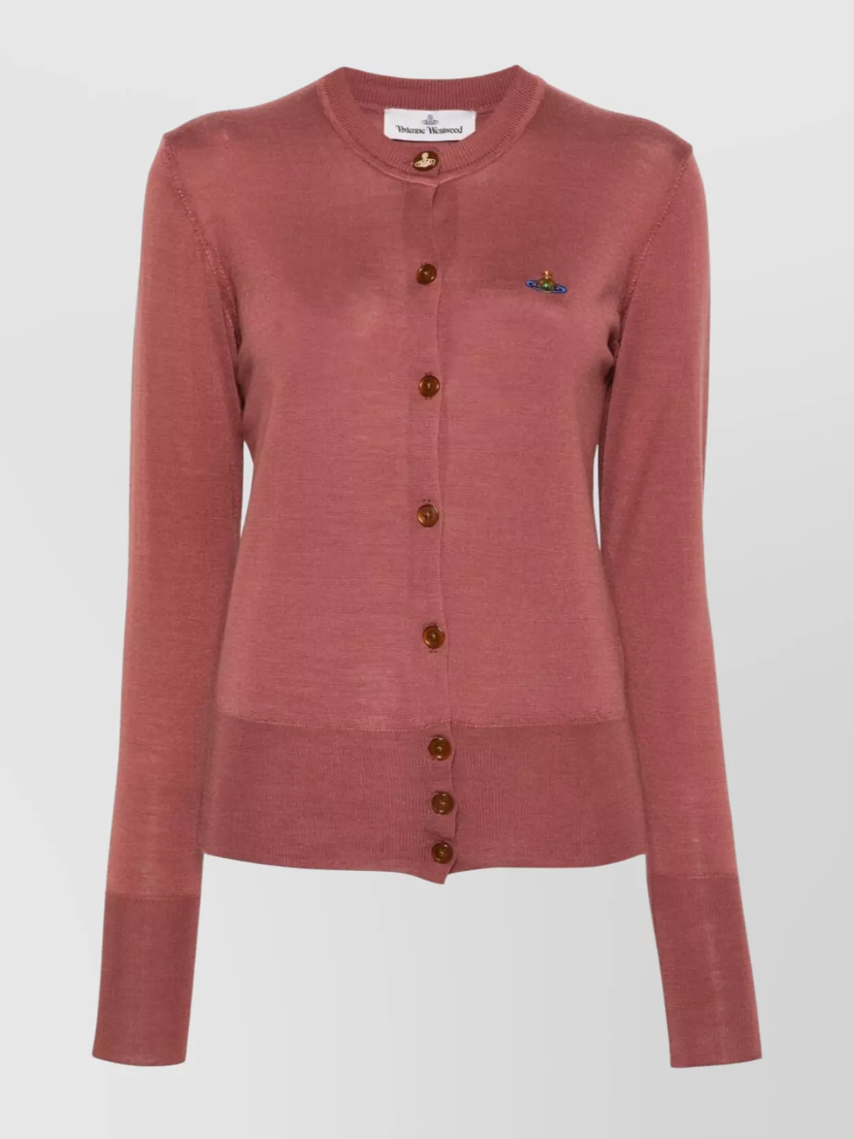 Vivienne Westwood Bea Wool And Silk Blend Cardigan In Pink