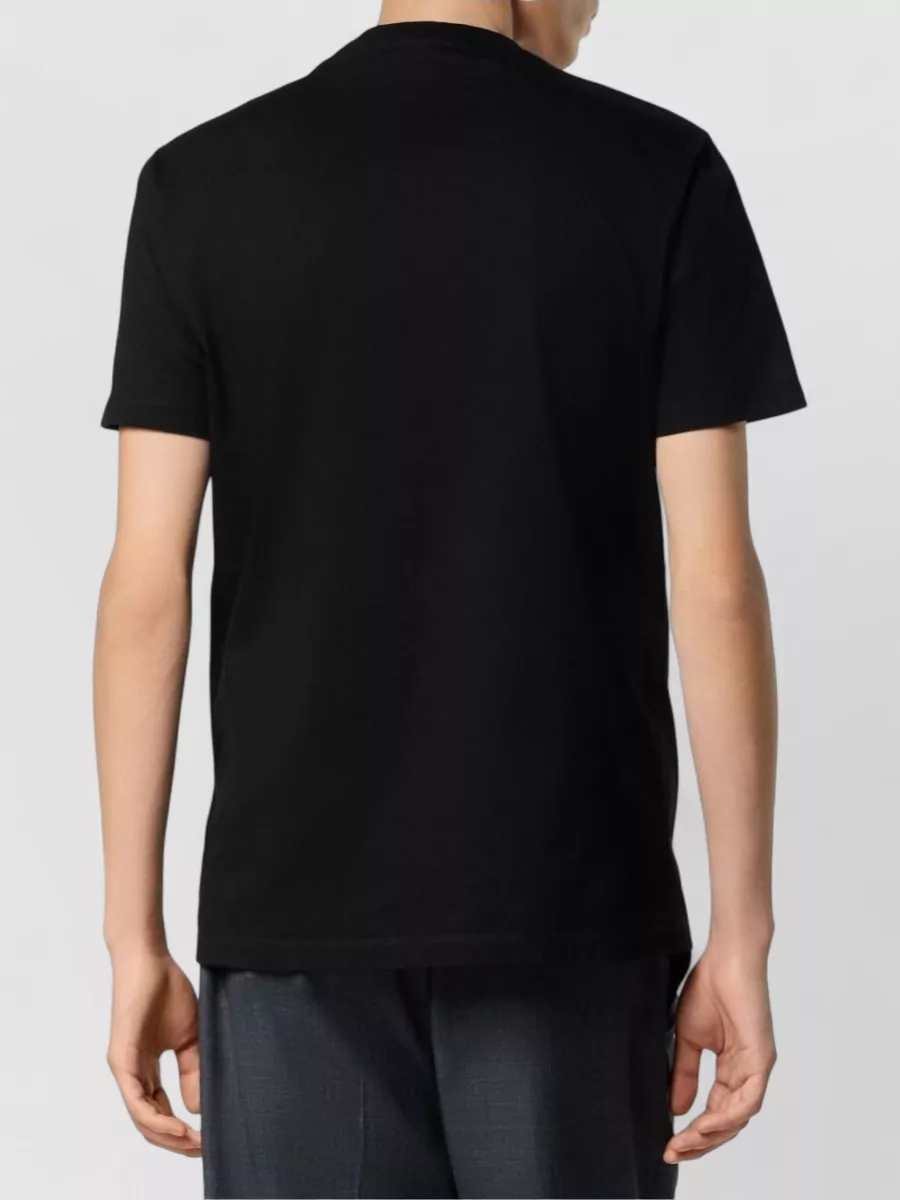 Versace Short Sleeve Crew Neck Nylon Silk Top