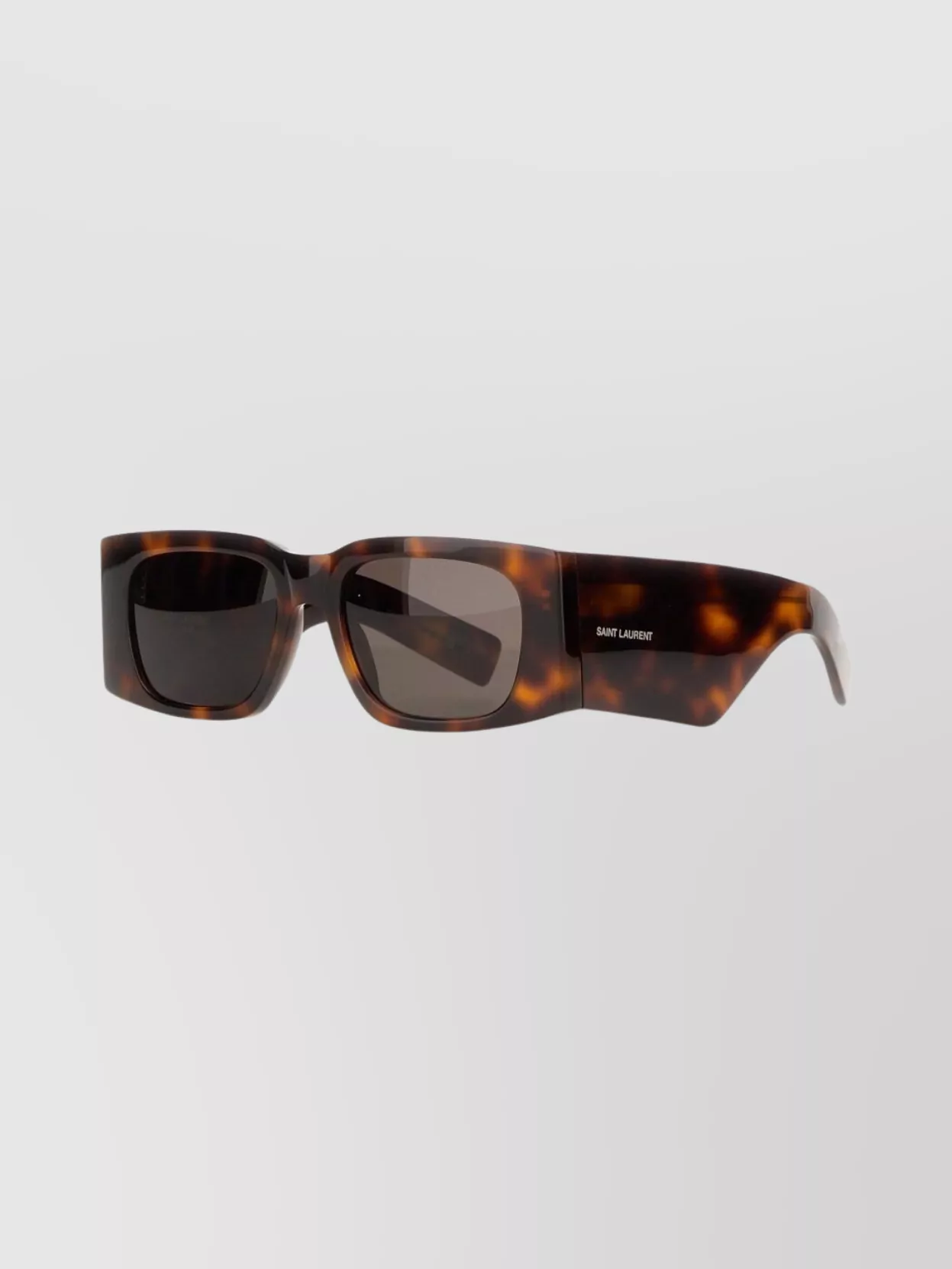 Saint Laurent Rectangular Tortoiseshell Sunglasses Dark Lenses