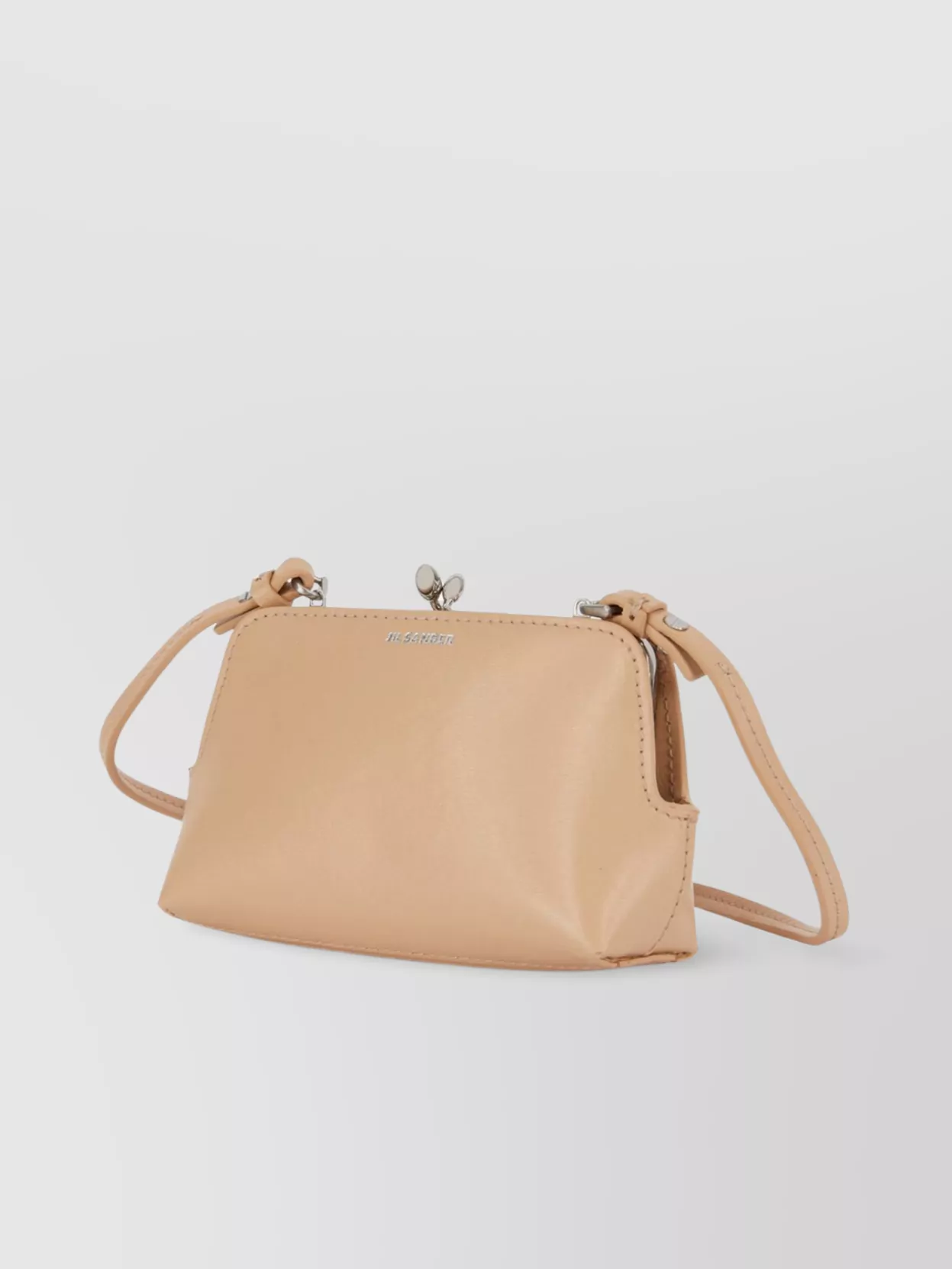 Jil Sander Nude Leather Crossbody Bag With Detachable Strap